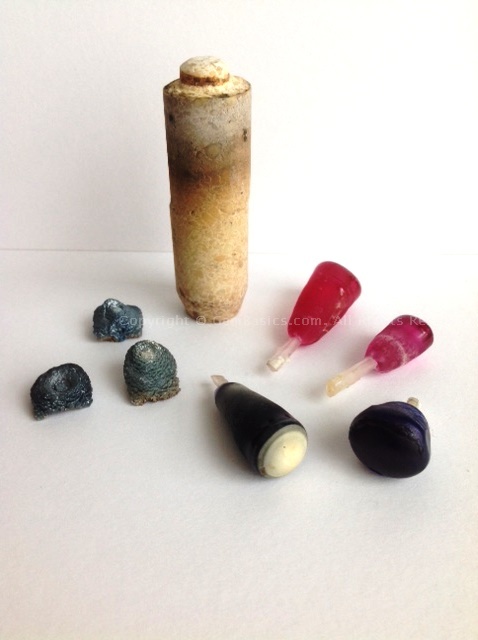 Verneuil pedestal, sinter cones, and boules